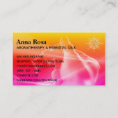 *~* Aromatherapie Essentiële oliën Fleshand Visitekaartje (Achterkant)