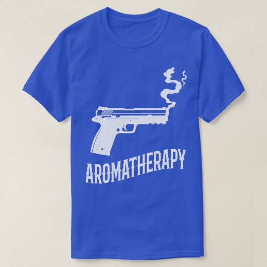 Aromatherapie Funny Pistool Owner T-shirt (Design voorkant)