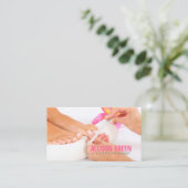 Aromatherapie Manicurist Pedicure Salon Visitekaartje (Staand voorkant)