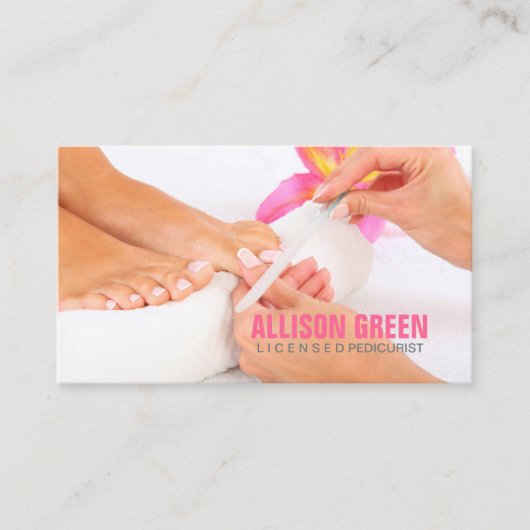 Aromatherapie Manicurist Pedicure Salon Visitekaartje (Voorkant)