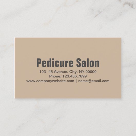 Aromatherapie Manicurist Pedicure Salon Visitekaartje (Achterkant)