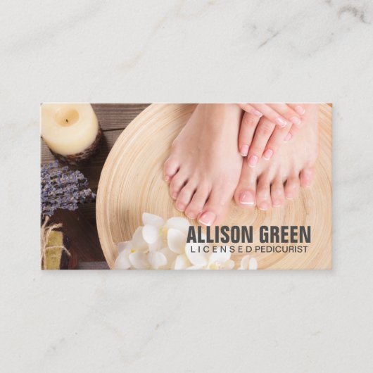 Aromatherapie Manicurist Pedicure Salon Visitekaartje (Voorkant)