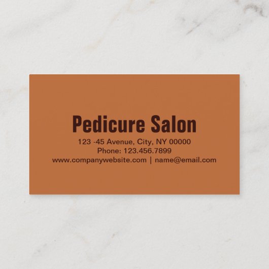 Aromatherapie Manicurist Pedicure Salon Visitekaartje (Achterkant)