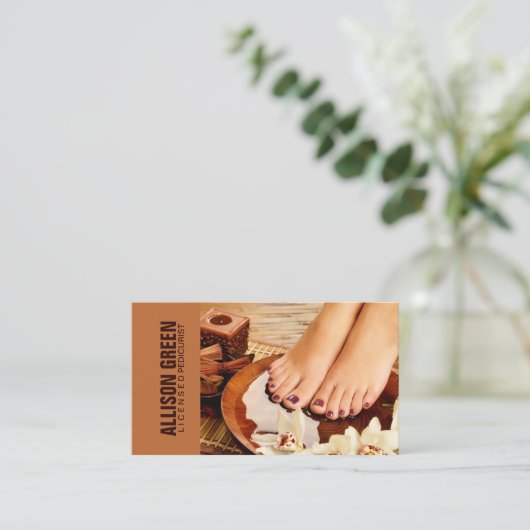 Aromatherapie Manicurist Pedicure Salon Visitekaartje (Staand voorkant)