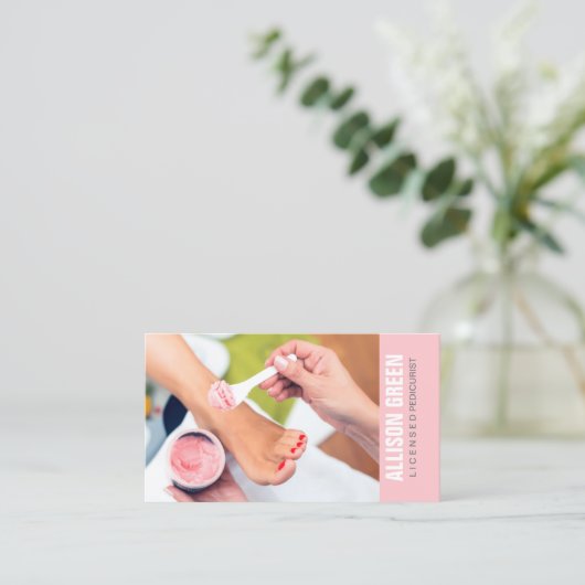 Aromatherapie Manicurist Pedicure Salon Visitekaartje (Staand voorkant)