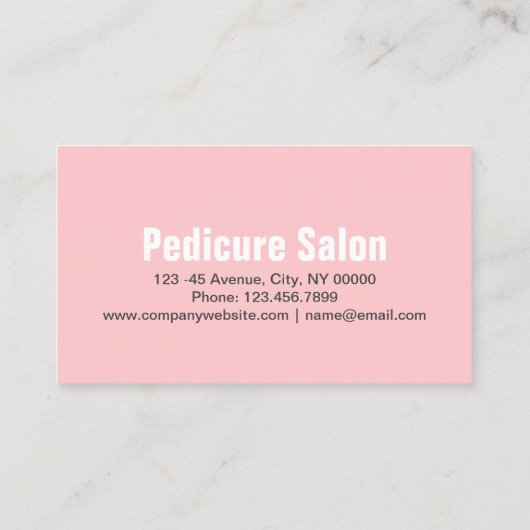 Aromatherapie Manicurist Pedicure Salon Visitekaartje (Achterkant)