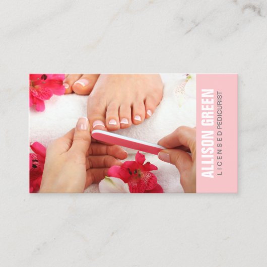 Aromatherapie Manicurist Pedicure Salon Visitekaartje (Voorkant)