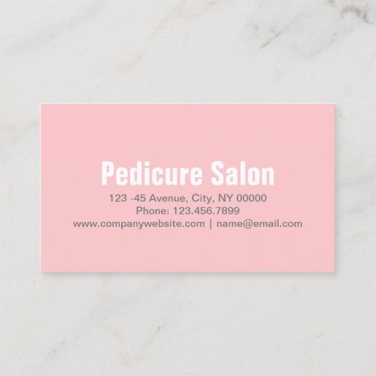 Aromatherapie Manicurist Pedicure Salon Visitekaartje (Achterkant)