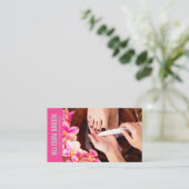 Aromatherapie Manicurist Pedicure Salon Visitekaartje (Staand voorkant)