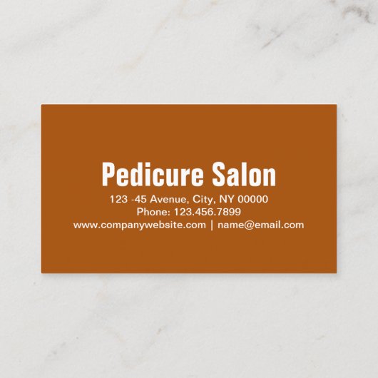 Aromatherapie Manicurist Pedicure Salon Visitekaartje (Achterkant)