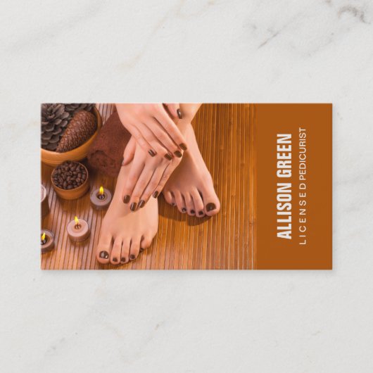 Aromatherapie Manicurist Pedicure Salon Visitekaartje (Voorkant)