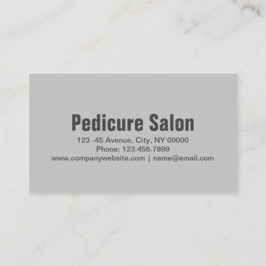 Aromatherapie Manicurist Pedicure Salon Visitekaartje (Achterkant)