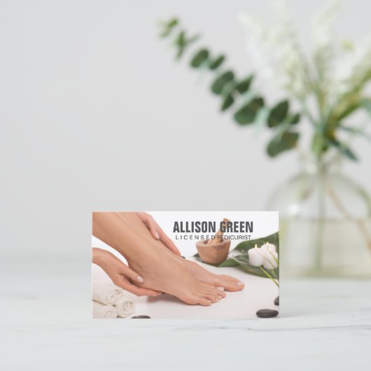 Aromatherapie Manicurist Pedicure Salon Visitekaartje (Staand voorkant)