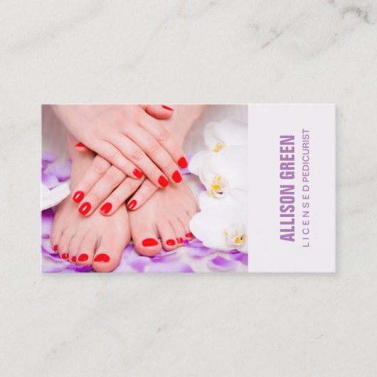 Aromatherapie Manicurist Pedicure Salon Visitekaartje (Voorkant)
