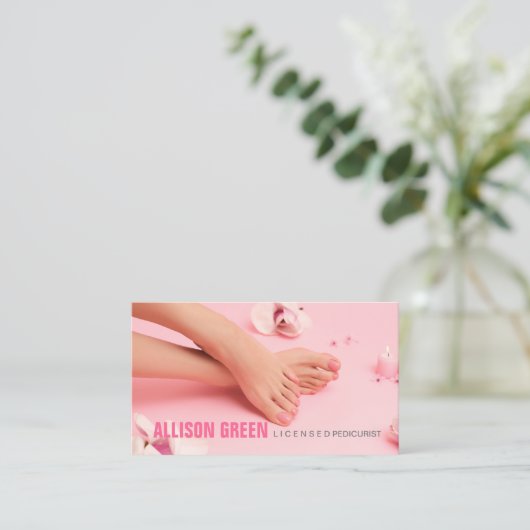 Aromatherapie Manicurist Pedicure Salon Visitekaartje (Staand voorkant)