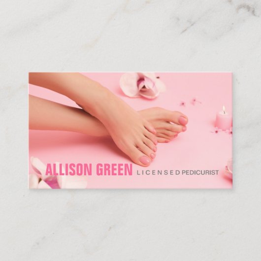 Aromatherapie Manicurist Pedicure Salon Visitekaartje (Voorkant)