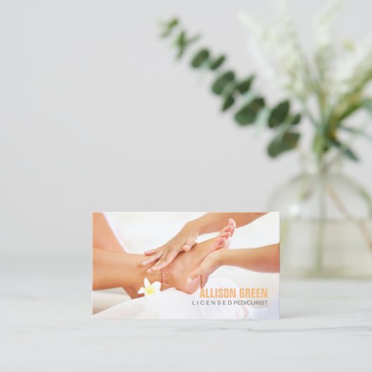 Aromatherapie Manicurist Pedicure Salon Visitekaartje (Staand voorkant)