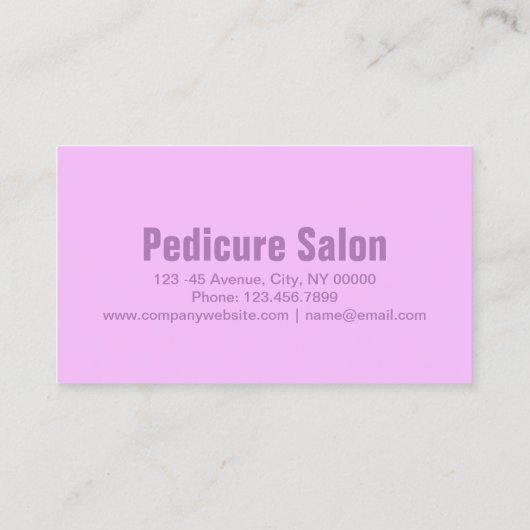 Aromatherapie Manicurist Pedicure Salon Visitekaartje (Achterkant)