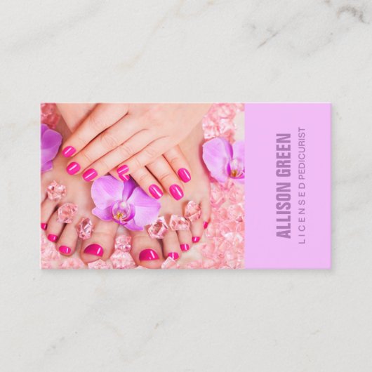 Aromatherapie Manicurist Pedicure Salon Visitekaartje (Voorkant)