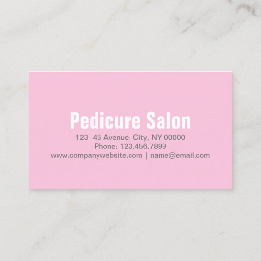 Aromatherapie Manicurist Pedicure Salon Visitekaartje (Achterkant)