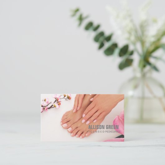 Aromatherapie Manicurist Pedicure Salon Visitekaartje (Staand voorkant)