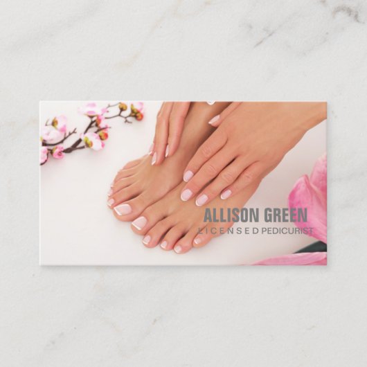 Aromatherapie Manicurist Pedicure Salon Visitekaartje (Voorkant)