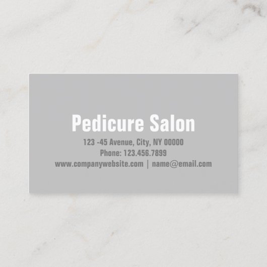 Aromatherapie Manicurist Pedicure Salon Visitekaartje (Achterkant)