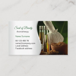 Aromatherapie, massage visitekaartje