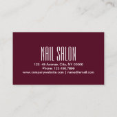 Aromatherapie Nail Salon manicurist pedicurist Visitekaartje (Achterkant)