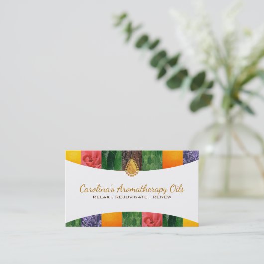Aromatherapie Oils Slogans Visitekaartjes (Staand voorkant)