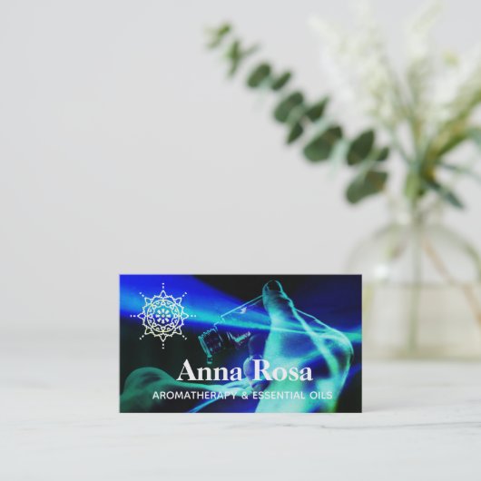 ** Aromatherapie Oogvangende essentiële oliën Visitekaartje (Staand voorkant)