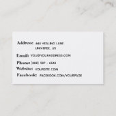 ** Aromatherapie Oogvangende essentiële oliën Visitekaartje (Achterkant)