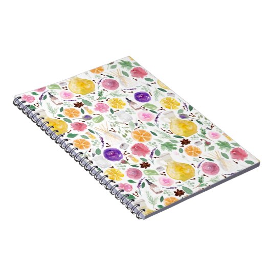 Aromatherapie Patroon in Waterverf Notitieboek (Rechterzijde)