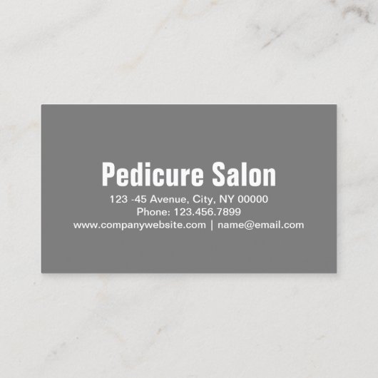 Aromatherapie Pedicure Salon manicurist pedicurist Visitekaartje (Achterkant)