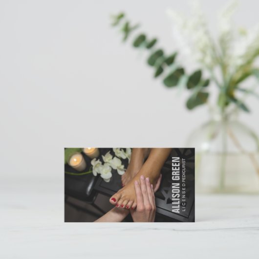 Aromatherapie Pedicure Salon manicurist pedicurist Visitekaartje (Staand voorkant)