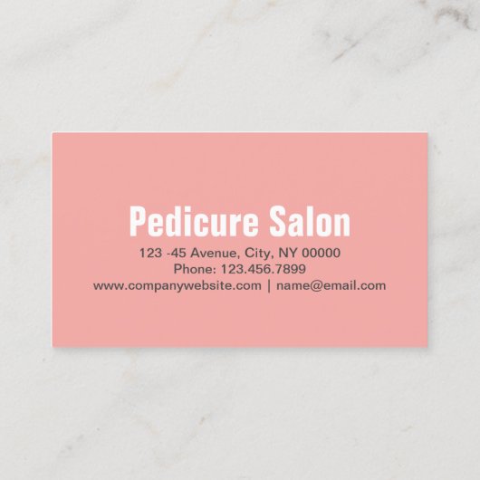 Aromatherapie Pedicure Salon manicurist pedicurist Visitekaartje (Achterkant)