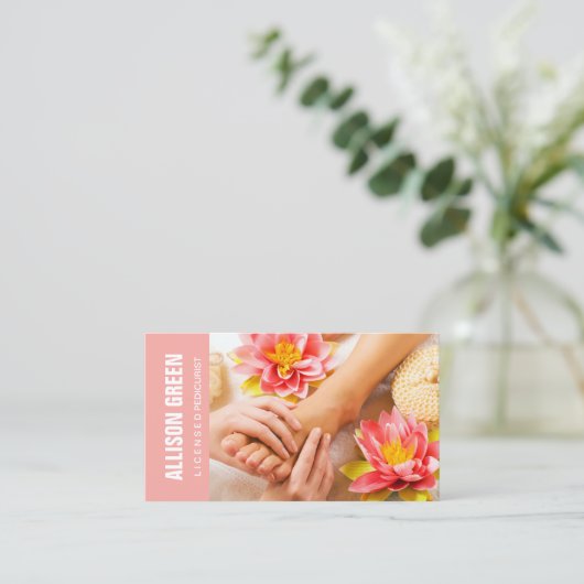 Aromatherapie Pedicure Salon manicurist pedicurist Visitekaartje (Staand voorkant)