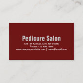 Aromatherapie Pedicure Salon manicurist pedicurist Visitekaartje (Achterkant)