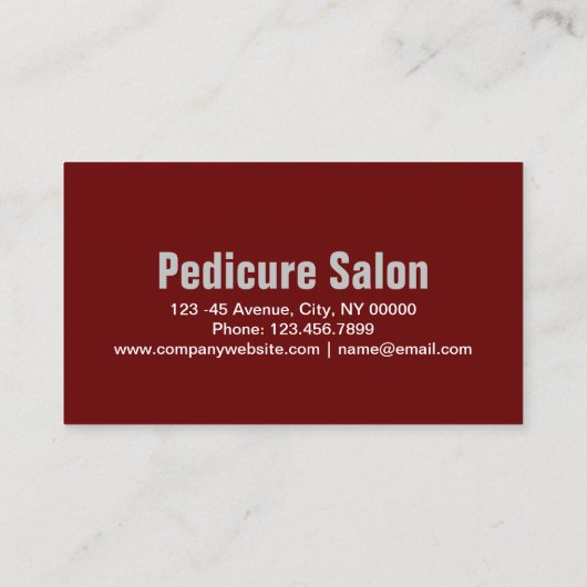 Aromatherapie Pedicure Salon manicurist pedicurist Visitekaartje (Achterkant)