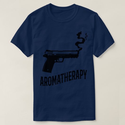Aromatherapie Pistool Eigenaar Humor T-shirt (Design voorkant)