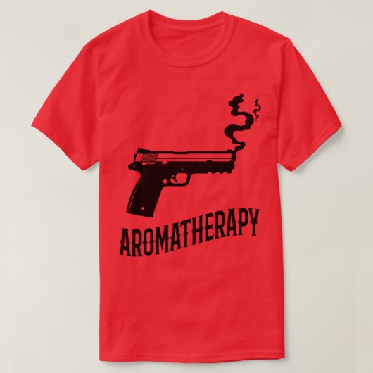 Aromatherapie Pistool Eigenaar Humor T-shirt (Design voorkant)