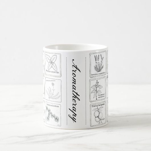 Aromatherapie Plant Schets Mok (Center)