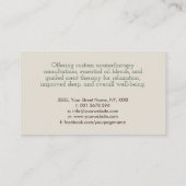 Aromatherapie Practitioner Line Art Illustratie Visitekaartje (Achterkant)