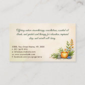 Aromatherapie Practitioner Waterverf Illustratie Visitekaartje (Achterkant)