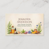 Aromatherapie Practitioner Waterverf Illustratie Visitekaartje (Voorkant)