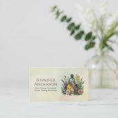 Aromatherapie Practitioner Waterverf Illustratie Visitekaartje (Staand voorkant)
