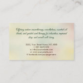 Aromatherapie Practitioner Waterverf Illustratie Visitekaartje (Achterkant)