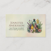 Aromatherapie Practitioner Waterverf Illustratie Visitekaartje (Voorkant)
