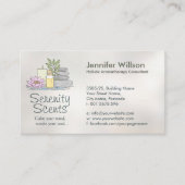 Aromatherapie Praktijk illustratie Visitekaartje (Voorkant)