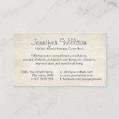 Aromatherapie Praktijk Scent Therapy Waterverf Visitekaartje (Achterkant)